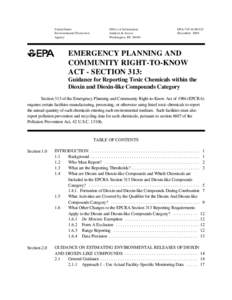 Organic chemistry / Immunotoxins / Pollution / Dioxins / Chemical engineering / Emergency Planning and Community Right-to-Know Act / Dioxins and dioxin-like compounds / Dioxin / Dibenzo-1 / 4-dioxin / Organochlorides / Chemistry / Persistent organic pollutants