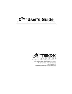 XTen User’s Guide  New Dimensions in Personal Workstation Technology 1123 Chapala Street, Santa Barbara, CA[removed]TEL[removed] • FAX[removed]800-6-MACH-10