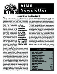 A I M S American Institute for Maghrib Studies Newsletter