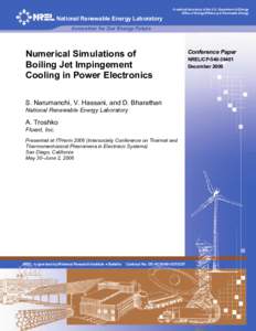 Numerical Simulations of Boiling Jet Impingement Cooling in Power Electronics