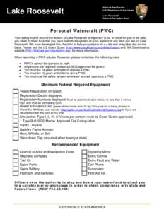 PWC-related accidents / Boating / Personal water craft / Lake Roosevelt