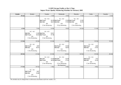 AppC --- env monitoring and audit schedule for Feb and Mar 05.xls