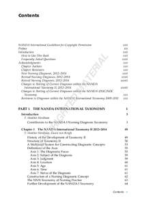 Contents  THE NANDA INTERNATIONAL TAXONOMY GH