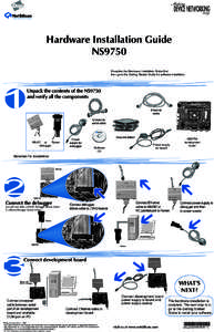 Hardware Installation Guide NS9750 Complete the Hardware Installation Guide first, then go to the Getting Started Guide for software installation  1