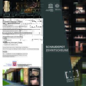 Welterbe Kloster Lorsch – Schaudepot Zehntscheune – Flyer 2016