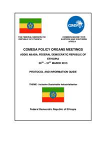 THE FEDERAL DEMOCRATIC REPUBLIC OF ETHIOPIA COMMON MARKET FOR EASTERN AND SOUTHERN AFRICA