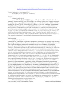 Southern Campaign American Revolution Pension Statements & Rosters Pension Application of John Agnew S37653 Transcribed and annotated by C. Leon Harris Virginia, Augusta County, to wit, This day [16 Apr[removed]John Agnew,