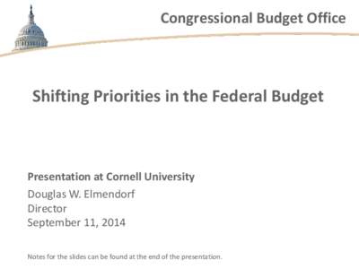 Shifting Priorities in the Federal Budget