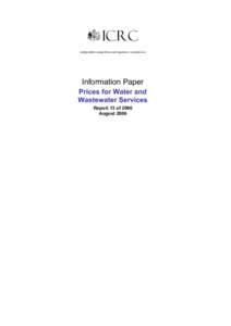 Information Paper: Water and Wastewater Annual Price Reset[removed]