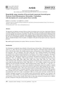 Remarkable range extension of the previously monotypic braconid genus Wushenia Zettel (Hymenoptera: Braconidae: Cheloninae), with description of a second species from Australia