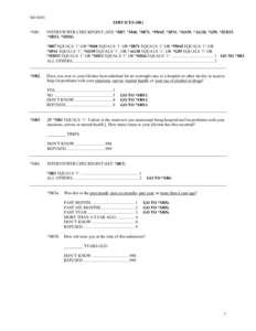 [removed]SERVICES (SR) *SR1. INTERVIEWER CHECKPOINT: (SEE *D87, *M48, *IR71, *PD65, *SP31, *SO39, *AG38, *G59, *IED33, *SD13, *SD26)