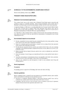 MURRINDINDI PLANNING SCHEME[removed]C12  SCHEDULE 2 TO THE ENVIRONMENTAL SIGNIFICANCE OVERLAY