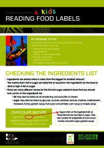 Sugar / Lipids / Food law / Nutrition facts label / Food / Sucrose / Saturated fat / White Knight / Fruit Salad / Food and drink / Nutrition / Health