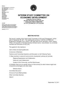 NT[removed]Interim Study Committee on Economic Development