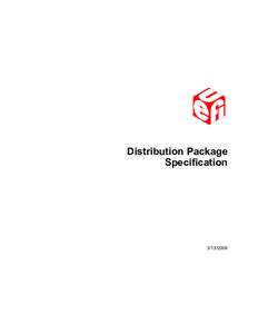 Distribution Package Specification[removed]  Acknowledgements