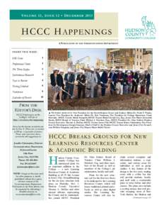 V OLUME 1 3 , ISSUE 12 • DECEMBER[removed]HCCC H APPENINGS INSIDE THIS ISSUE:  HR News
