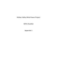          Kittitas Valley Wind Power Project 