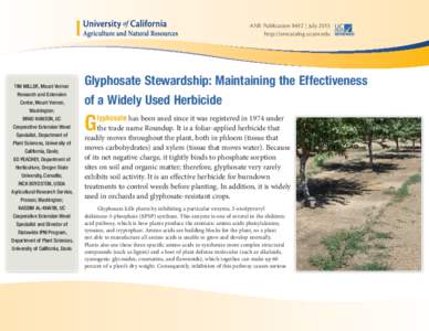 ANR Publication 8492 | July 2013 http://anrcatalog.ucanr.edu TIM MILLER, Mount Vernon Research and Extension Center, Mount Vernon,