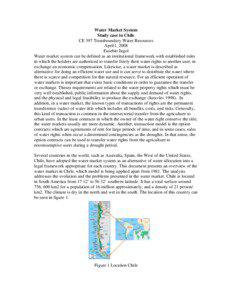 Water Market System Study case in Chile CE 397 Transboundary Water Resources