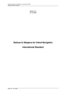 Central Commission for Navigation on the Rhine (CCNR) Standard Notices to Skippers Edition