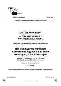 [removed]EUROPEES PARLEMENT Commissie burgerlijke vrijheden, justitie en binnenlandse zaken  ONTWERPAGENDA