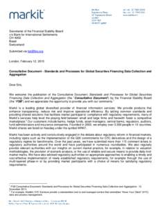 Secretariat of the Financial Stability Board c/o Bank for International Settlements CH-4002 Basel Switzerland Submitted via [removed]