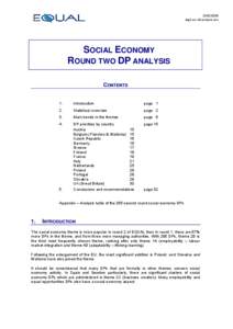 [removed]etg2-se-rd2analysis.doc SOCIAL ECONOMY ROUND TWO DP ANALYSIS CONTENTS