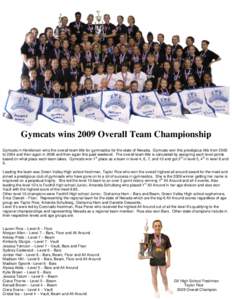 Microsoft Word - Gymcats wins 2009 Overall Team Championship.doc