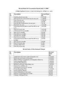 Revised Rates for Government Gazette from[removed]kÀ¡mÀ D¯chv (km[m.) \¼À [removed]D.hn.h. XobXn 30þ11þ2004) Sl.