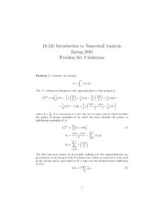 Mathematical analysis / Mathematics / Numerical integration / Orthogonal polynomials / ClenshawCurtis quadrature / Approximation theory / Fourier analysis / Exponentiation / Chebyshev polynomials / Bessel function