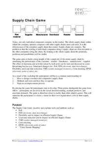 Microsoft Word - Presentation Supply Chain Game