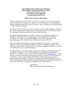 Motoring taxation in the United Kingdom / Traffic law / Electric bicycle laws / Rhode Island Division of Commercial Licensing and Regulation / Transport / Car safety / MOT test