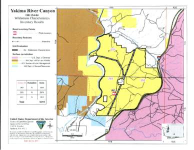 Yakima River Canyon Wilderness Characteristic Inventory