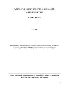 Energy policy / Appropriate technology / Environmental technology / Renewable energy / Technological change / Solar energy / Electricity sector in Bangladesh / Energy development / Alternative energy / Energy / Technology / Low-carbon economy