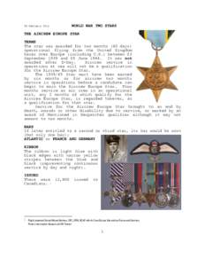 Burma Star / 1939–45 Star / Pacific Star / Air Crew Europe Star / Africa Star / Rosette / Italy Star / Atlantic Star / Military awards and decorations of the United Kingdom / British campaign medals / Australian campaign medals
