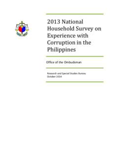 National Household Survey on Experience with Corruption in the Philippines