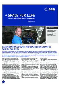 → SPACE FOR LIFE human spaceflight science newsletter  March 2010