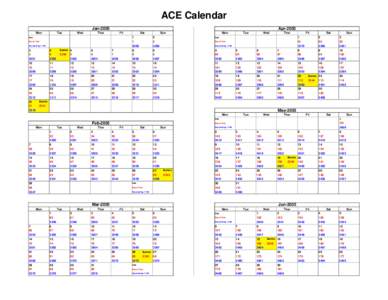 ACE Calendar Jan-2005 Mon Tue