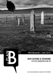 programme / juin 2013 bar culturel & solidaire www.barleplanb.frboulevard du Grand Cerf, Poitiers