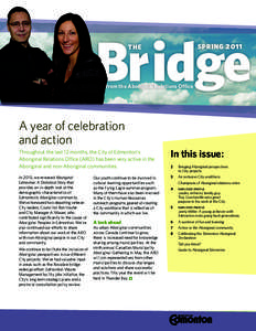 Bridge spring 2011 the  from the Aboriginal Relations Office