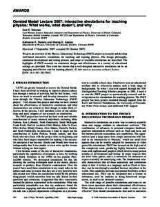 Knowledge / Educational technology / Operations research / Instructional simulation / Computer simulation / Carl Wieman / Dynamical simulation / Information and communication technologies in education / Science / Education / Simulation