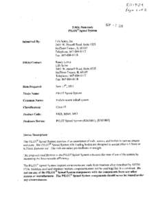 eii2  510(k) Summary PILOT Spinal System  SEP-721