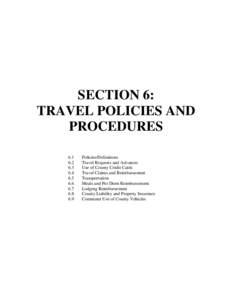 SECTION 6: TRAVEL POLICIES AND PROCEDURES[removed]