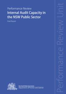 Report outline – Review of Internal Audit Capacity in NSW Public Sector
