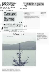 Exhibition guide  Gerard Byrne  Admission