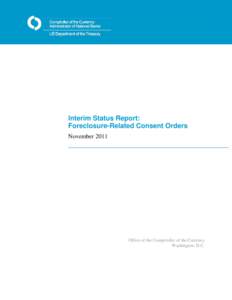 Interim Status Report: Foreclosure-Related Consent Orders