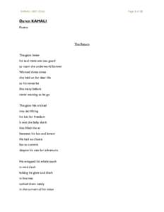 Page 1 of 12  KAMALI (IWP[removed]Daren KAMALI Poems