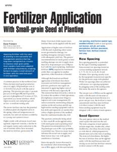 SF1751  Fertilizer Application With Small-grain Seed at Planting Reviewed by