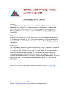 National Disability Employment   Awareness Month      