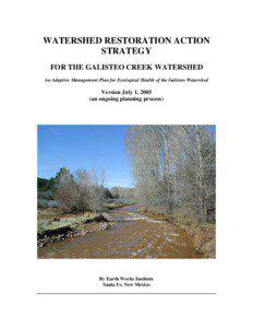 Galisteo Creek Watershed Restoration Action Strategy